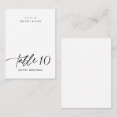 Modern Elegant Calligraphy Script Wedding Guest プレイスカード (正面/裏面)
