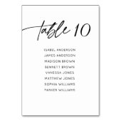 Modern Elegant Calligraphy Script Wedding Seating テーブルナンバー (正面)