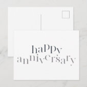 Modern, elegant, chic design Happy Anniversary ポストカード (正面/裏面)