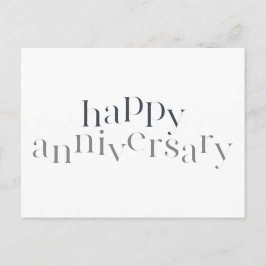 Modern, elegant, chic design Happy Anniversary ポストカード (正面)