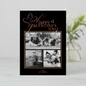 Modern Elegant Chic Photo Galentine's Day Card 箔シーズンカード (立ち正面)