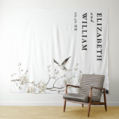 Modern Elegant Chinoiserie Wedding Photo Backdrop タペストリー (インサイチュ(横))