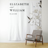 Modern Elegant Chinoiserie Wedding Photo Backdrop タペストリー (インサイチュ)
