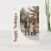 Modern Elegant Christmas Folded Holiday Card シーズンカード (正面)