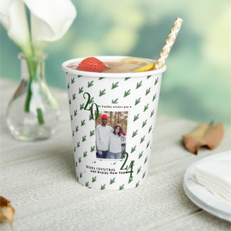 Modern Elegant Christmas theme photo paper cup 紙コップ
