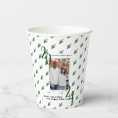 Modern Elegant Christmas theme photo paper cup 紙コップ (裏面)