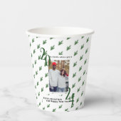 Modern Elegant Christmas theme photo paper cup 紙コップ (正面)