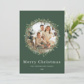 Modern elegant Christmas wreath holiday card シーズンカード (スタンド正面)