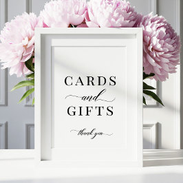 Modern Elegant Classic Cards and Gifts Sign ポスター