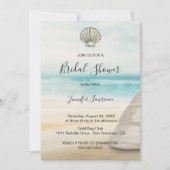 Modern Elegant Coastal Bridal Shower  招待状 (正面)