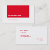 Modern Elegant Companyの赤 名刺 (正面/裏面)