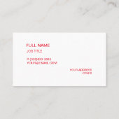 Modern Elegant Companyの赤 名刺 (裏面)