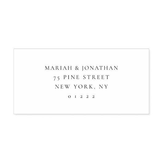 Modern Elegant Couples Return Address セルフインキングスタンプ (デザイン)