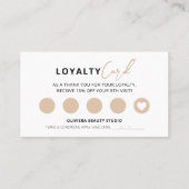 Modern Elegant Cream & Yellow Typography ロイヤリティカード (裏面)