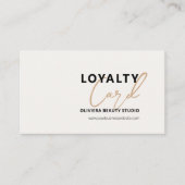 Modern Elegant Cream & Yellow Typography ロイヤリティカード (正面)