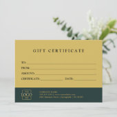 Modern Elegant Custom Business Gift Certificate (スタンド正面)