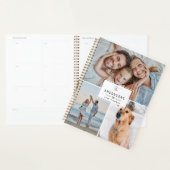 Modern Elegant Custom Family 4 Photo Collage 2026 プランナー手帳 (ディスプレー)