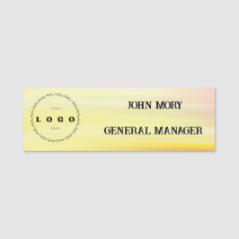 modern Elegant Custom Name Title Employee  名札