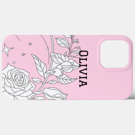 Modern elegant cute girly simple florals Case-Mate iPhoneケース (裏面 (横))