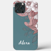 Modern elegant cute girly simple florals Case-Mate iPhoneケース (裏面)