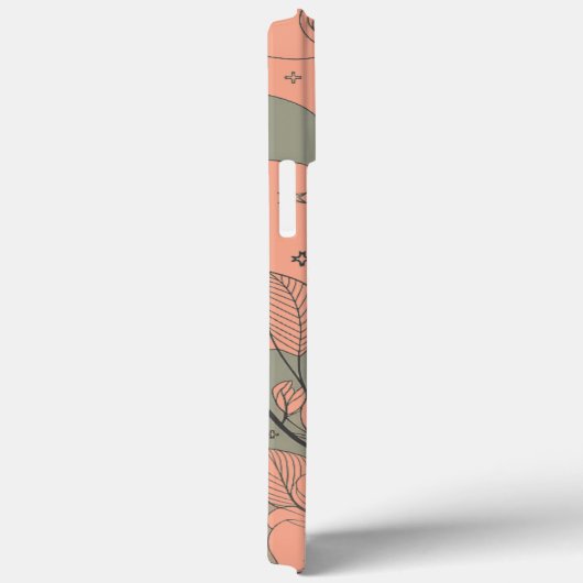 Modern elegant cute girly simple florals Case-Mate iPhoneケース (裏面 / 右)