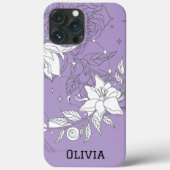 Modern elegant cute girly simple florals Case-Mate iPhoneケース (裏面)