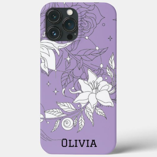 Modern elegant cute girly simple florals Case-Mate iPhoneケース (裏面)