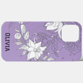 Modern elegant cute girly simple florals Case-Mate iPhoneケース (裏面 (横))