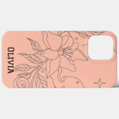 Modern elegant cute girly simple florals Case-Mate iPhoneケース (裏面 (横))