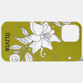 Modern elegant cute girly simple florals Case-Mate iPhoneケース (裏面 (横))
