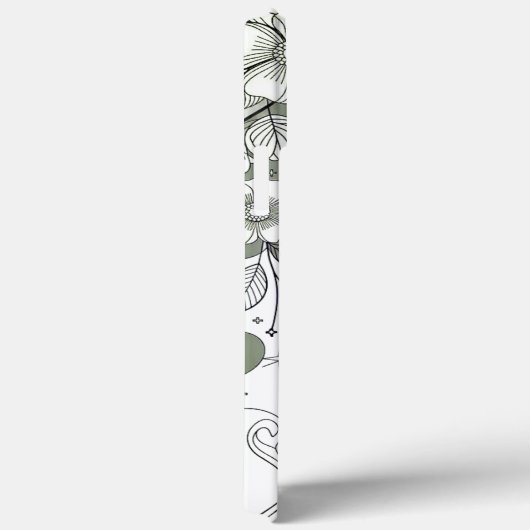 Modern elegant cute girly simple florals Case-Mate iPhoneケース (裏面 / 右)