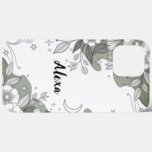 Modern elegant cute girly simple florals Case-Mate iPhoneケース (裏面 (横))