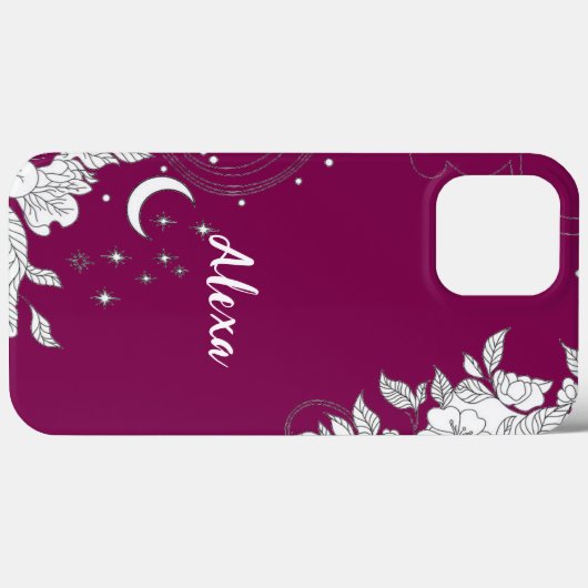 Modern elegant cute girly simple florals Case-Mate iPhoneケース (裏面 (横))