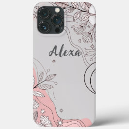 Modern elegant cute girly simple florals iPhone 13 pro maxケース