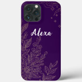 Modern elegant cute girly simple florals Case-Mate iPhoneケース (裏面)