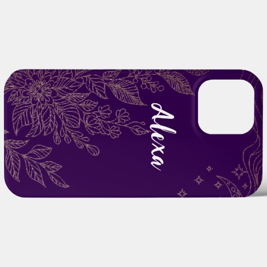 Modern elegant cute girly simple florals Case-Mate iPhoneケース (裏面 (横))