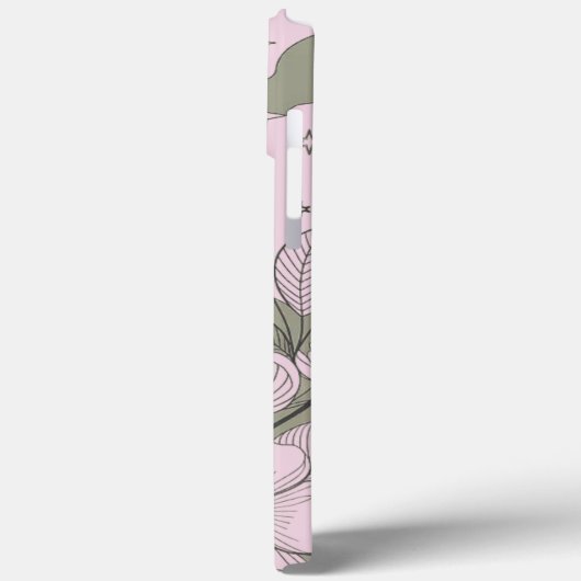 Modern elegant cute girly simple florals Case-Mate iPhoneケース (裏面 / 左)