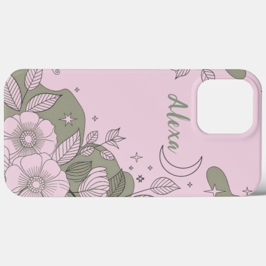 Modern elegant cute girly simple florals Case-Mate iPhoneケース (裏面 (横))