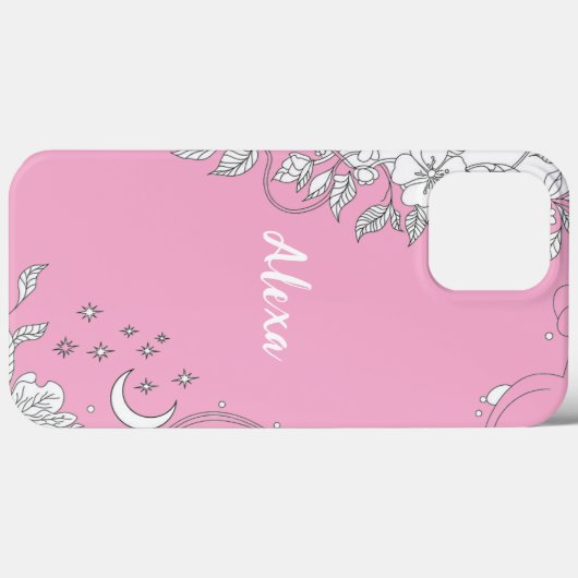Modern elegant cute girly simple florals Case-Mate iPhoneケース (裏面 (横))