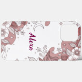 Modern elegant cute girly simple florals Case-Mate iPhoneケース (裏面 (横))