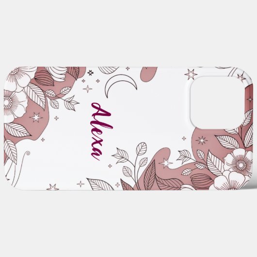 Modern elegant cute girly simple florals Case-Mate iPhoneケース (裏面 (横))