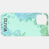 Modern elegant cute girly simple florals Case-Mate iPhoneケース (裏面 (横))