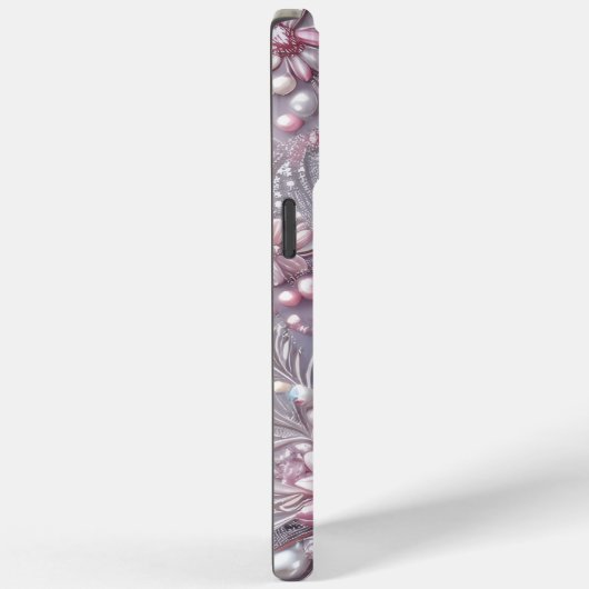 Modern elegant cute purple pearls Valentine’s Day Case-Mate iPhoneケース (裏面 / 右)