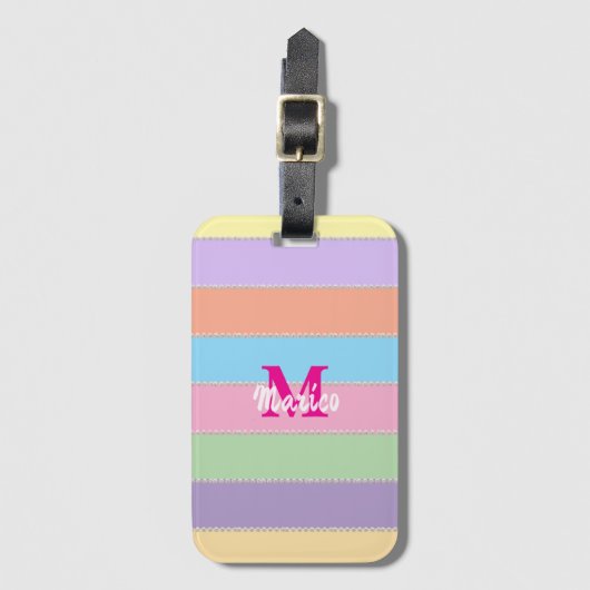 Modern elegant cute simple shiny  ラゲッジタグ (正面縦)