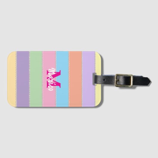 Modern elegant cute simple shiny ラゲッジタグ (正面横)