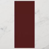 Modern Elegant Dark Burgundy Wedding メニュー (裏面)