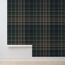 Modern Elegant Dark Green Plaid 