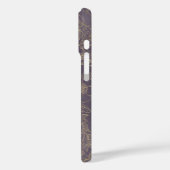 Modern elegant dark lavender chic gold floral Case Case-Mate iPhoneケース (裏面 / 左)