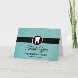 Modern Elegant Dentist Rose Gold Dental Office サンキューカード