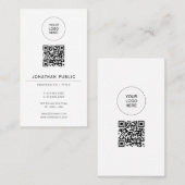 Modern Elegant Easy to Make Template Vertical 名刺 (正面/裏面)